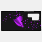 紫の虹のハート（星を黒に設定） SAMSUNG GALAXYケース (裏面横)