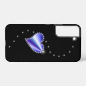 紫の虹のハート（星を黒に設定） SAMSUNG GALAXYケース (裏面横)