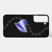 紫の虹のハート（星を黒に設定） SAMSUNG GALAXYケース (裏面横)