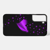 紫の虹のハート（星を黒に設定） SAMSUNG GALAXYケース (裏面横)