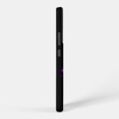紫の虹のハート（星を黒に設定） SAMSUNG GALAXYケース (右側面)