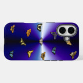 紫の虹の上の蝶 Case-Mate iPhoneケース (裏面 (横))