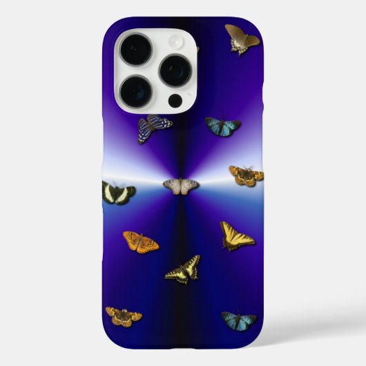 紫の虹の上の蝶 Case-Mate iPhoneケース (裏面)