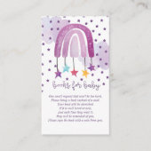 紫の虹の赤ちゃんベビーのための本 エンクロージャーカード (正面)