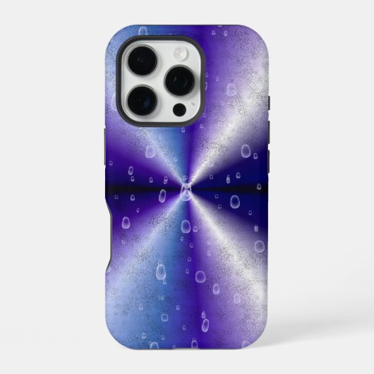 紫の虹の雨滴 iPhoneケース (裏面)