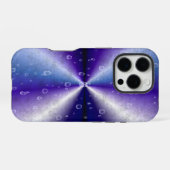 紫の虹の雨滴 iPhoneケース (裏面横)
