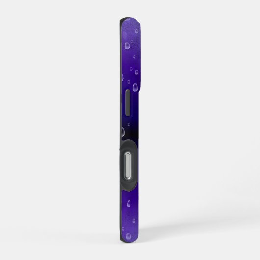 紫の虹の雨滴 iPhoneケース (右側面)