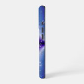 紫の虹の雨滴 iPhoneケース (左側面)