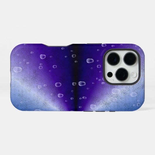 紫の虹の雨滴 iPhoneケース (裏面横)