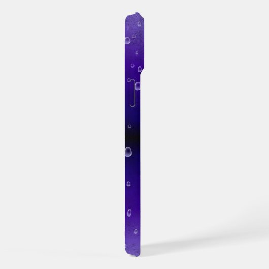 紫の虹の雨滴 iPhoneケース (右側面)