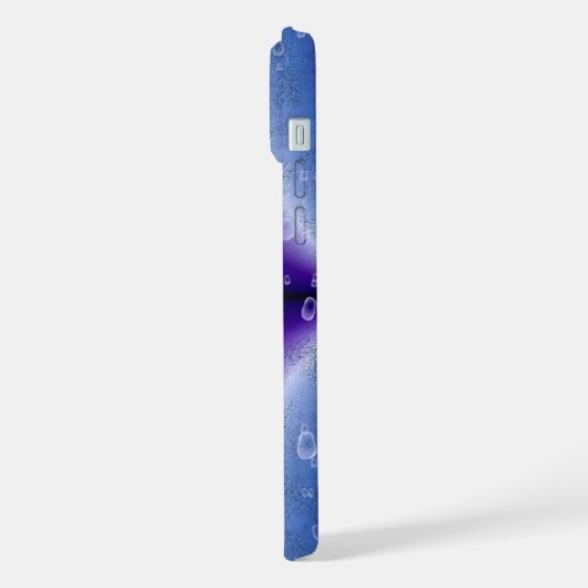 紫の虹の雨滴 iPhoneケース (左側面)