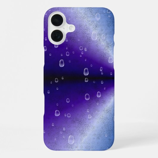 紫の虹の雨滴 iPhoneケース (裏面)