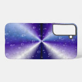 紫の虹の雨滴 SAMSUNG GALAXYケース (裏面横)