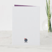 紫の虹彩のバレンタインデー シーズンカード (裏面)