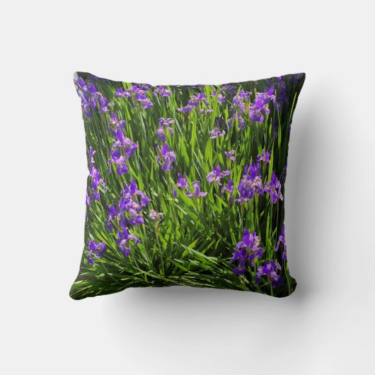 紫の虹彩枕 クッション (裏面)