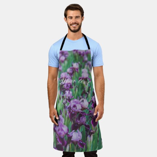 紫の虹彩 エプロン (着用した状態)