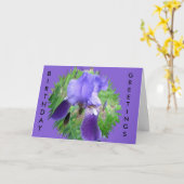 紫の虹彩 カード (黄色い花)