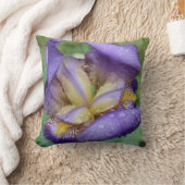 紫の虹彩(Iris Germanica) クッション (ブランケット)