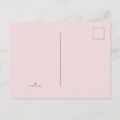 紫の蝶とハートフラワーガール 案内ポストカード (裏面)