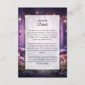 紫の蝶と星空結婚の エンクロージャーカード (正面)