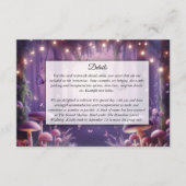 紫の蝶と星空結婚の エンクロージャーカード (正面)