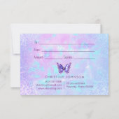 紫の蝶のギフト券 (裏面)