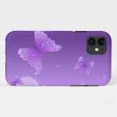 紫の蝶のクリスマスプレゼント Case-Mate iPhoneケース (裏面(横))