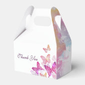 紫の蝶のブライダルシャワー好意ボックス フェイバーボックス (裏面サイド)