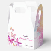 紫の蝶のブライダルシャワー好意ボックス フェイバーボックス (オープン)