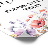 紫の蝶のベビーは甘い赤ちゃんシャワーの好意 ポスター (角)