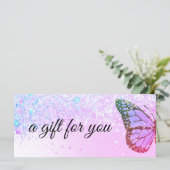 紫の蝶のロゴギフト券 (スタンド正面)