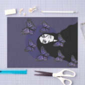 紫の蝶の女神 薄葉紙 (クラフト)