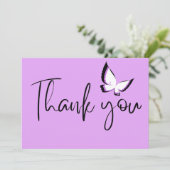 紫の蝶の感謝 サンキューカード (スタンド正面)