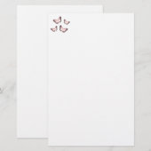 紫の蝶の文房具 便箋 (正面/裏面)