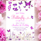 紫の蝶の誕生日 招待状
