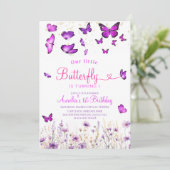 紫の蝶の誕生日 招待状 (スタンド正面)
