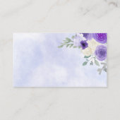 紫の蝶の赤ちゃんシャワー本のリクエスト エンクロージャーカード (裏面)