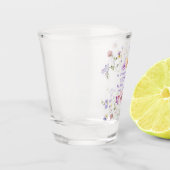 紫の蝶をくれる 花嫁のシャワー ショットグラス (左)