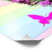 紫の蝶イザヤ41:10聖書の詩 フォトプリント            (角)