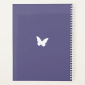紫の蝶パーソナライズされた プランナー手帳 (裏面)