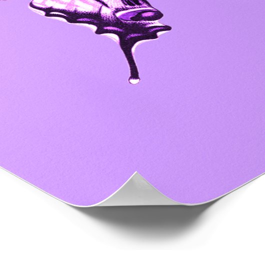 紫の蝶ポスター ポスター (角)