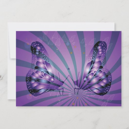 紫の蝶招待状 招待状 (正面)