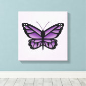 紫の蝶 キャンバスプリント (インサイチュ (ウッドフロア))