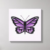紫の蝶 キャンバスプリント (正面)