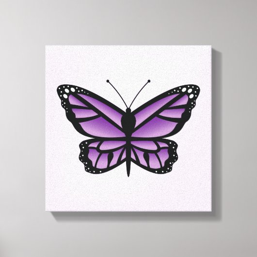 紫の蝶 キャンバスプリント (正面)