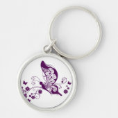 紫の蝶 キーホルダー (正面)