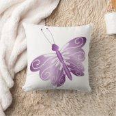 紫の蝶 クッション (ブランケット)