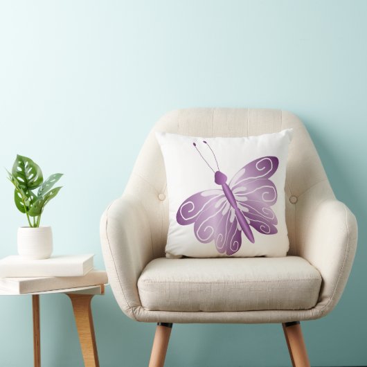 紫の蝶 クッション (椅子)