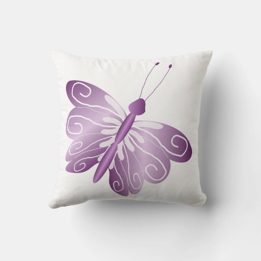 紫の蝶 クッション (裏面)