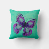 紫の蝶 クッション (裏面)